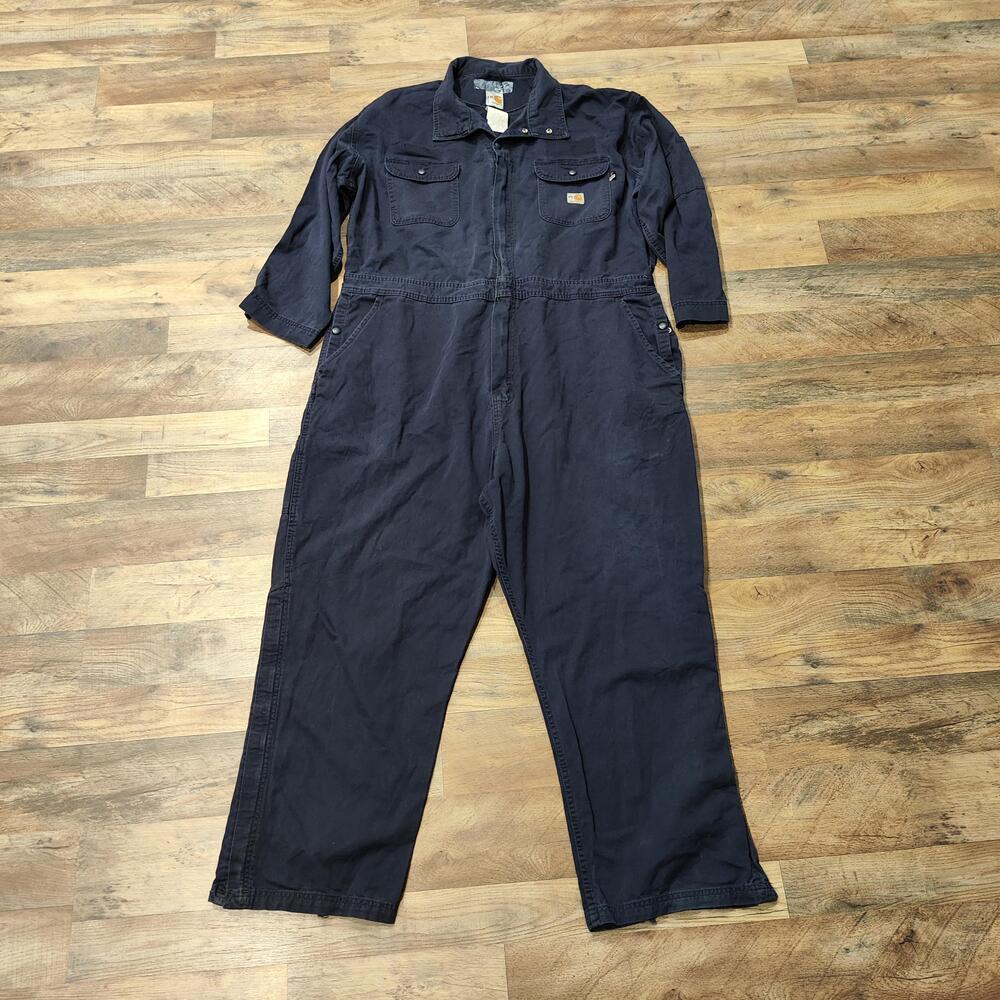 Carhartt FR Coveralls Mens 2XL Regular Blue Flame Resistant Twill Workwear Suit